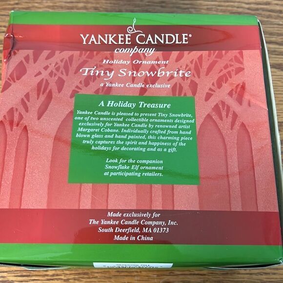 YANKEE CANDLE TINY SNOWBRITE SNOWMAN ORNAMENT NIB - Picture 5 of 5